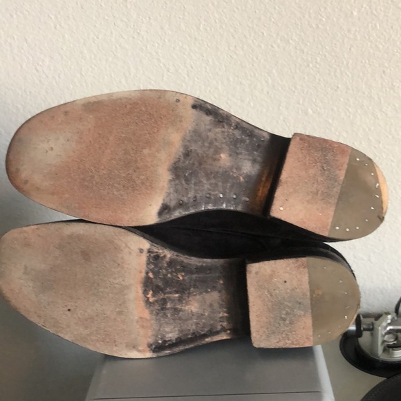 Worn Black Suede Allsaints boots - Picture 5 of 5